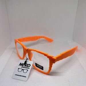 Nerd Pixilated Pixel Neon Orange Unisex Sunglasses